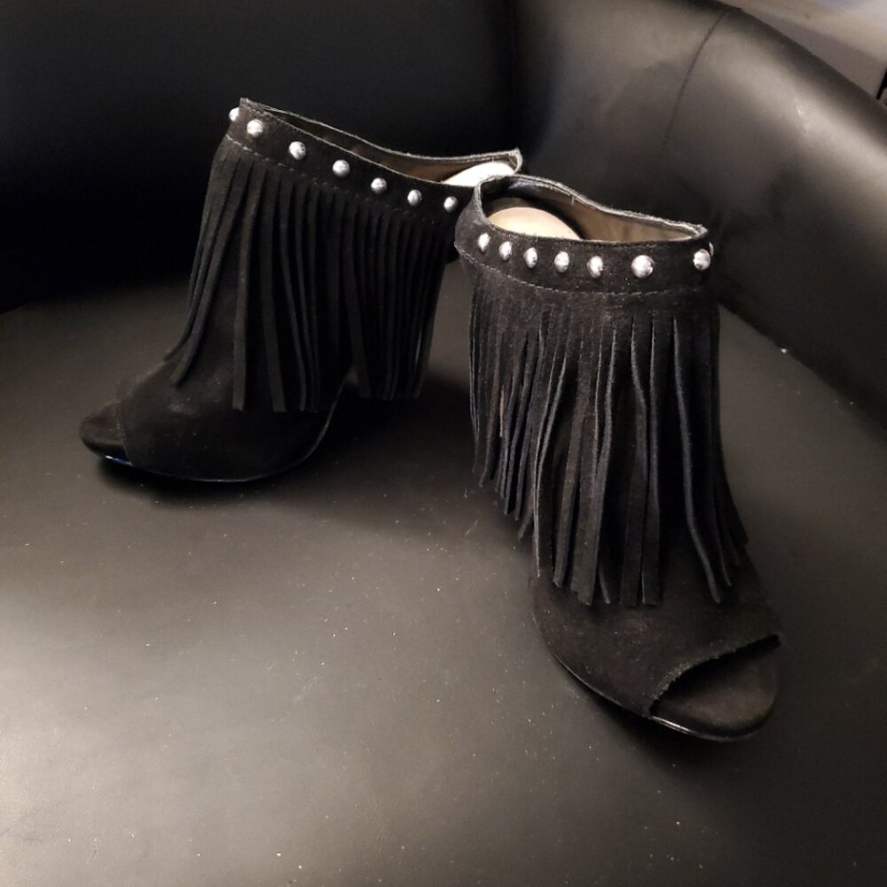 Guess Fringe Heels / Peep toe Mules